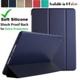 thumbnail image 1 of iPad Air 1 2013 9.7 Inch [ Air 1st Gen ] A1893 A1822 A1566 MD785LL/A MD788LL/A MD786LL/A MD789LL/A Smart Trifold Lightweight Soft Silicone TPU Back Case - Navy Blue, 1 of 7
