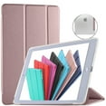 thumbnail image 1 of iPad Air 1 Air 2 9.7 inch 5 6 [ 5th 6th Air 1st 2nd ] A1474 A1475 A1476 MD785LL/A MD788LL/A MD786LL/A MD789LL/A TriFold Hard Smart PC Translucent Back Cover - Rose Gold, 1 of 7