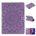 thumbnail image 1 of iPad Air 10.9 Case, New iPad Pro 11 2021 Case, Dteck Embossed Flower PU Leather Folio Stand Case with Card Holders Cover for iPad Air 4th Gen 2020 /iPad Pro 11" 2021/2020/2018,Purple Flower, 1 of 6