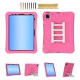 thumbnail image 1 of for iPad Air 11 2024/Pro 11 2024/Pro 11 2022 2021 2020 2018/Air4/Air5/10th Gen Kids Friendly EVA Rugged Case, Adjustable 360 Degree Rotating Stairs Kickstand, Drop Protection Heavy Duty Cover - Rose, 1 of 7
