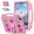 thumbnail image 1 of for iPad Air 11 Inch M2 2024 Air 6th Generation (Model:A2902/A2903/A2904) with Pencil Holder, [Built-in Kickstand] Portable Handle Full-Body Protection Shockproof Rugged Kids Case,Pink, 1 of 9