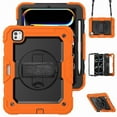thumbnail image 1 of for iPad Air 11 inch M2 / M3 2024 2025 Heavy Duty Shockproof Protective Rugged Heavy Duty Case with Screen Protector 360° Rotating Stand Hand Strap Shoulder Strap and Pen Holder, 1 of 8