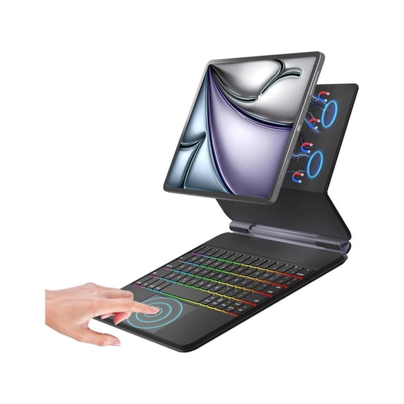 iPad Air 11 inch case with Keyboard 2025 (M3) 2024 (M2), Magic Stand, 7 ...