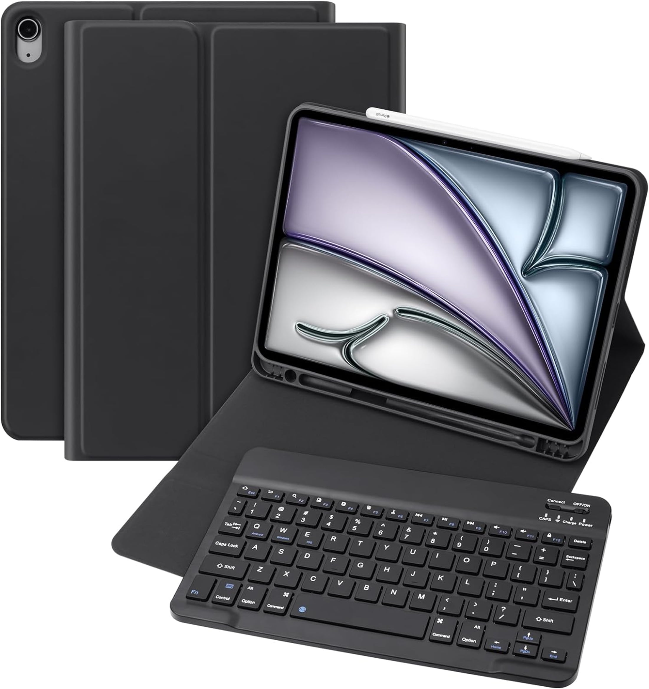 Teclado Con Touchpad Para IPad Air 13" (M2) 2024 - Funda Magnética, Teclado Español Ñ Y Ratón Incluido