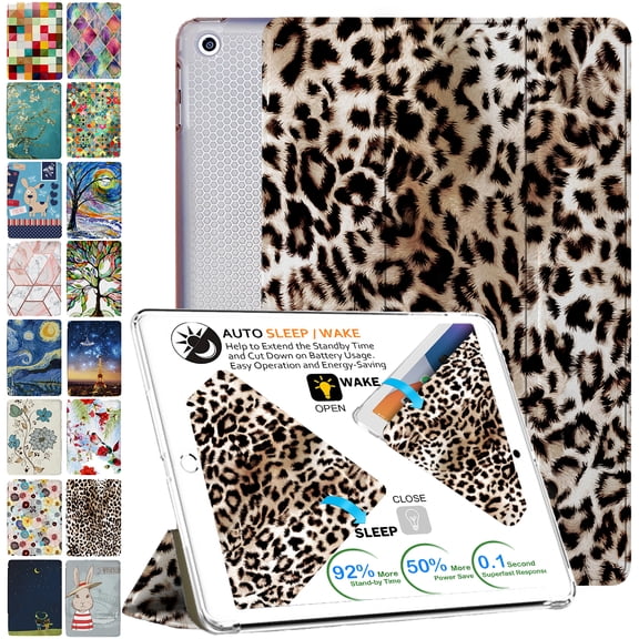 iPad Air 1st Gen 9.7" 2013 TPU Case A1474 A1475 A1476 MD785LL/A MD788LL/A MD786LL/A MD789LL/A MD787LL/A MD790LL/A MD898LL/A ME993LL/A ME999LL/A MF020LL/A MF021LL/A ME991LL/A Printed Leopard