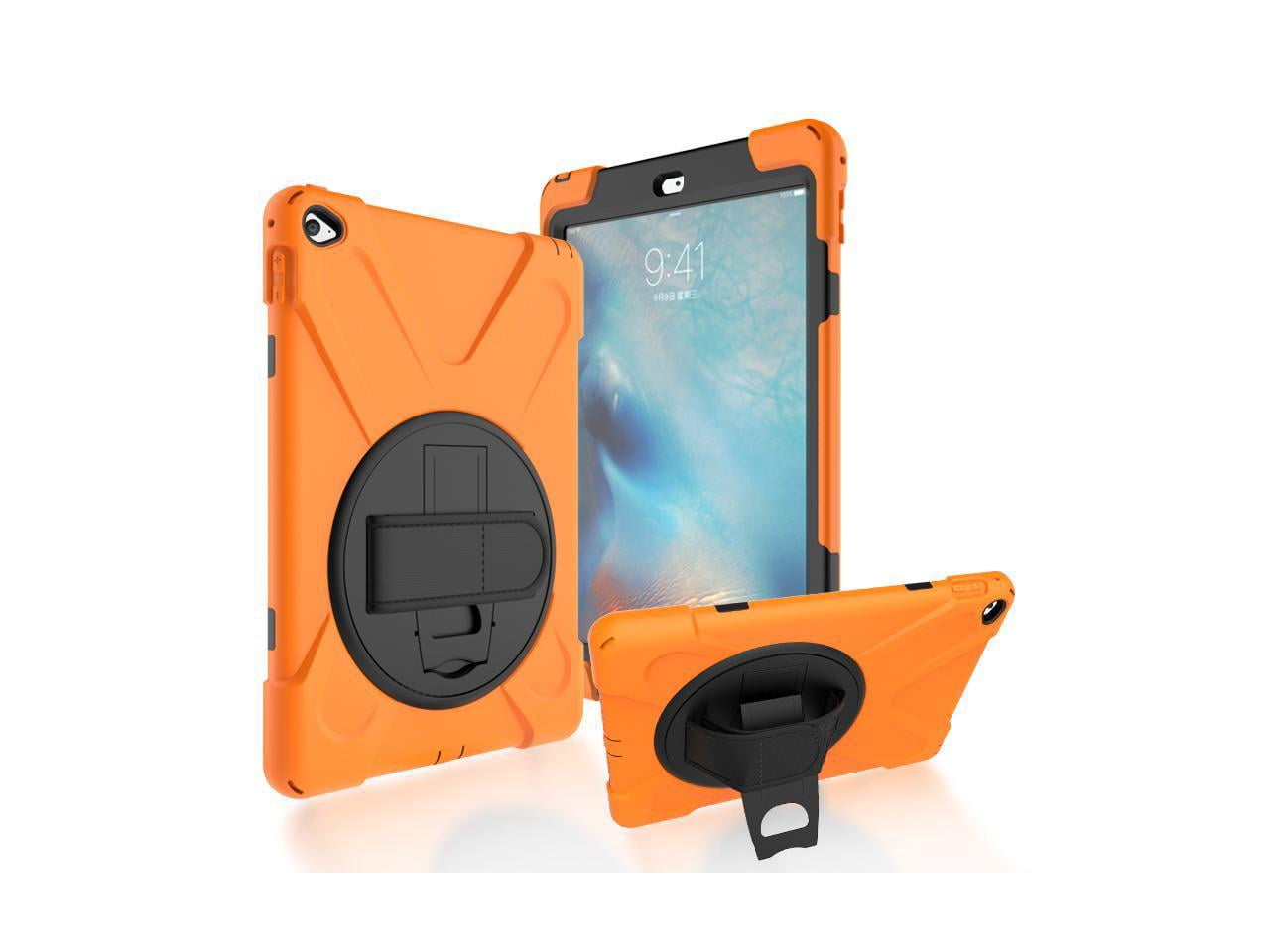 iPad Air 2 Case 9.7 Inch 2014 Case Model A1566 A1567 with Stand Strap Heavy Duty Rugged Rubber