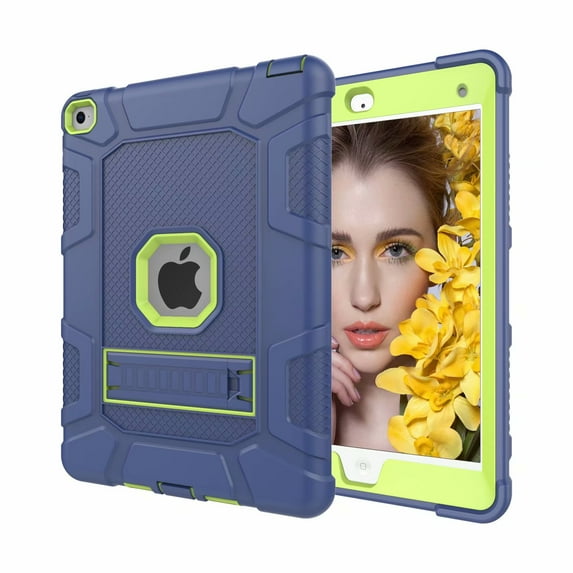 iPad Air 2 Case, Dteck Shockproof Stand Kids Case Protective Cover, Black / Yellow