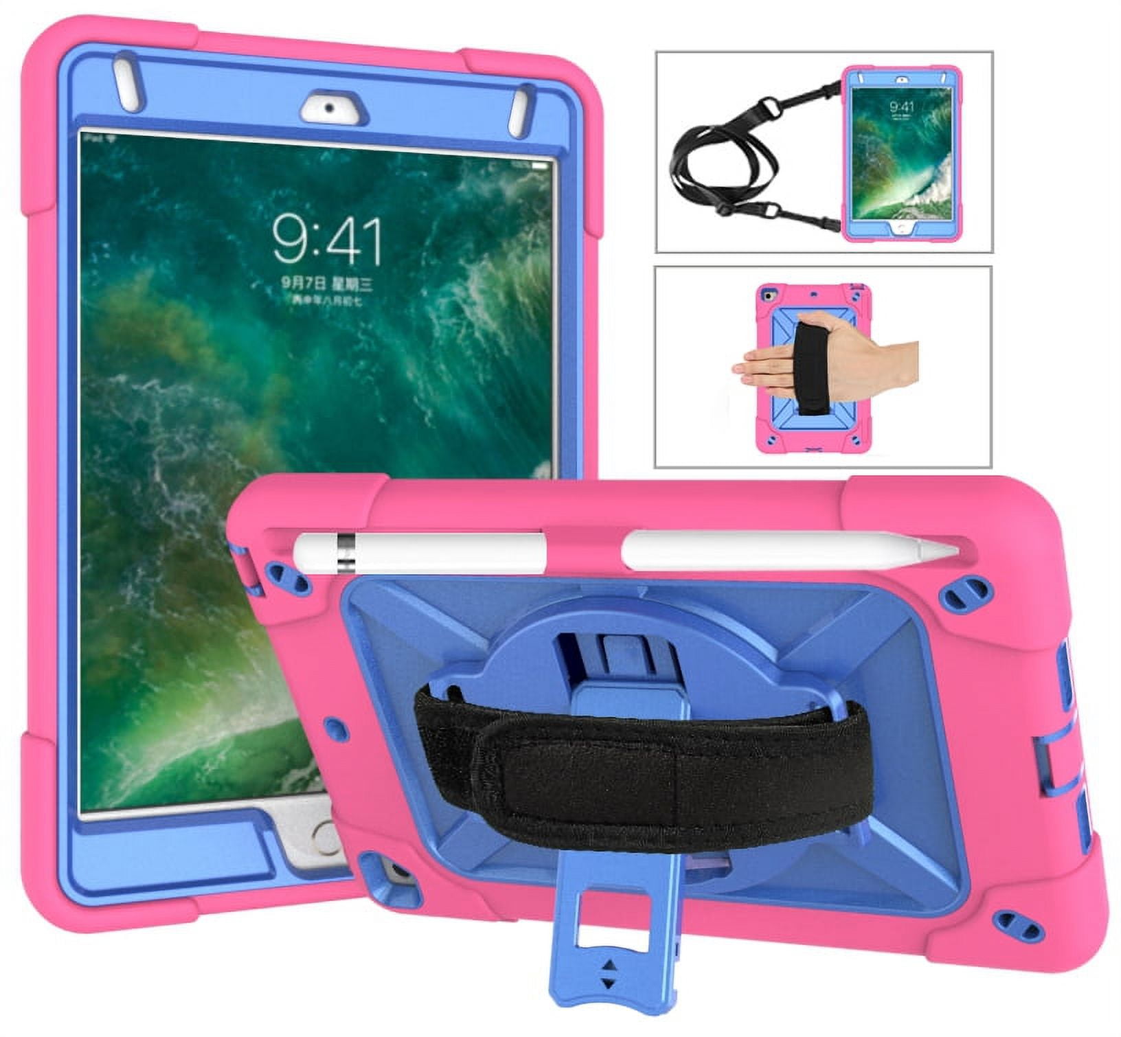 iPad Air 2 Case, iPad Pro 9.7 Case, Allytech Heavy Duty Shockproof  Protective Covers with 360 Rotate Stand /Hand Strap/ Should Belt /Pencil  Holder