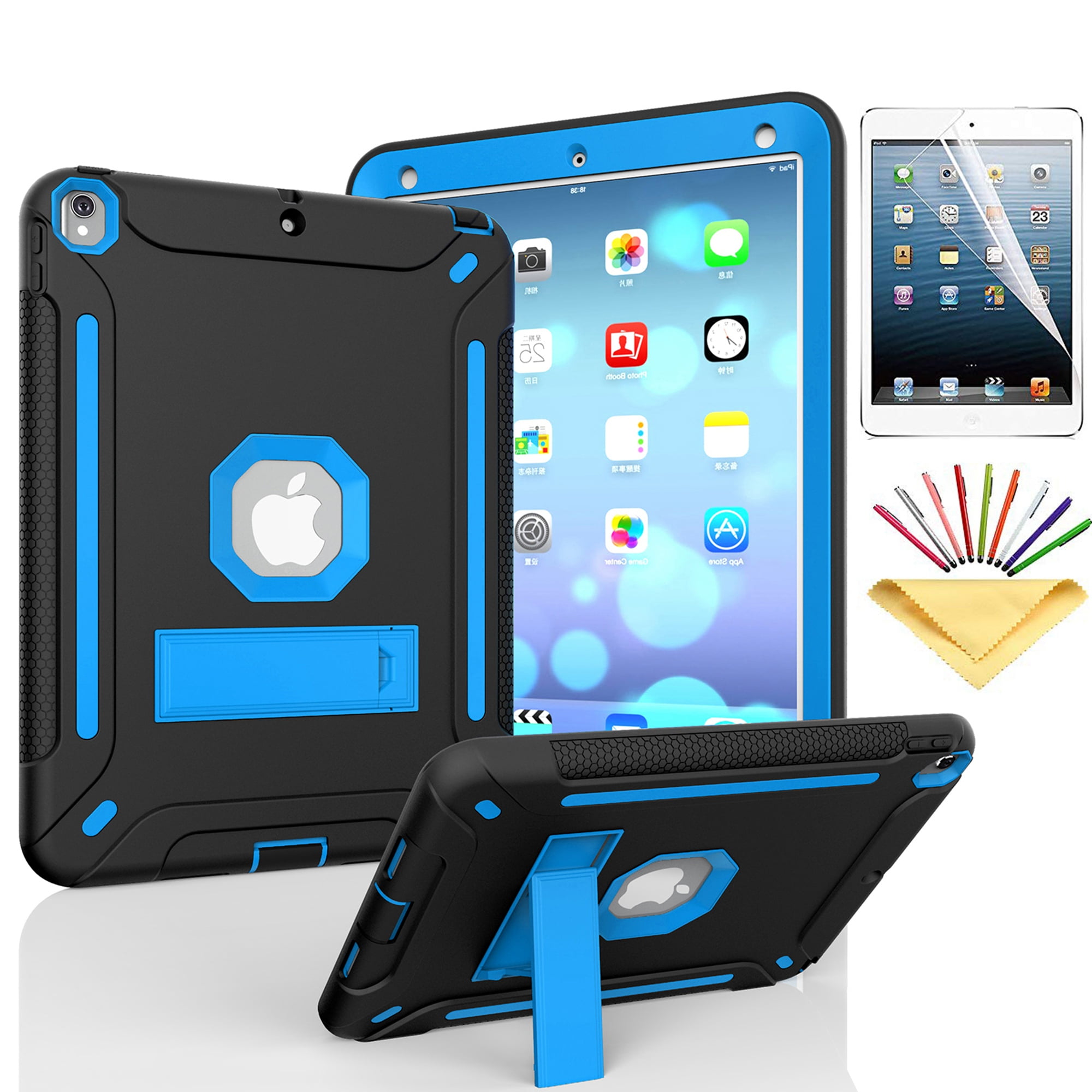 iPad Air 2 Wi-Fi + Cellular：A1567　カバー付き iPad Air 2 Case with Soft Screen Protector, Dteck Heavy Duty