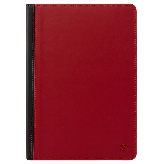 iPad Air 2013 9.6" Portfolio Case - Vegan Leather Stand Case For Apple iPad Air 2013 With Folding Cover And Interior Slip Accesory Pockets (Black)