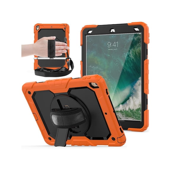 iPad Air 3 10.5 Case 2019 / iPad Pro 10.5 Case 2017, Rugged Heavy Duty Shockproof Protective Cover Case with Rotating Kickstand for iPad Air (3rd Gen) 10.5" 2019 / iPad Pro 10.5" 2017