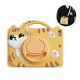 thumbnail image 1 of for iPad Air 3 (10.5-inch 2019, 3rd Generation) and iPad Pro 10.5 Case Kids Shockproof Cover With Pencil Holder 3D Cartoon with Rotating Handle Stand Shoulder Strap Soft Silicone Child Case,Yellow, 1 of 8