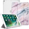 thumbnail image 1 of iPad Air 3rd Gen (2019) / iPad Pro 10.5" (2017) Slim Pink Marble Folio Case W/ pencil Holder, 1 of 9