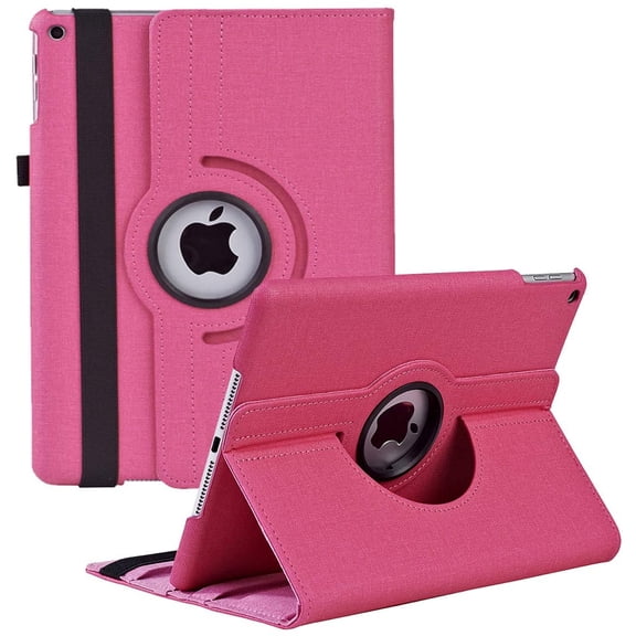 iPad Air 4 10.9 Inch 2020 / Pro 11 inch (2019) Rotating Folio Case - 360 Degree Rotating Stand Cover with Auto Sleep/Wake for iPad Air 4th Generation, Hot Pink