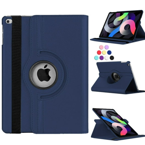 iPad Air 4 10.9 Inch 2020 Rotating Folio Case - 360 Degree Rotating Stand Cover with Auto Sleep/Wake for iPad Air 4th Generation, Navy Blue
