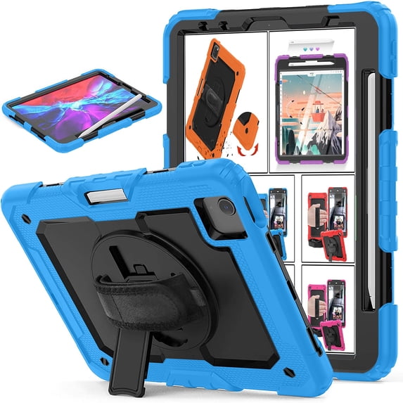 iPad Air 4th 5th Gen 10.9 inch Rugged Case A2588 A2589 A2591 MM9E3LL/A MM9D3LL/A A2316 MME23LL/A MM9C3LL/A MM9F3LL/A MYFQ2LL/A MYFM2LL/A MYFR2LL/A MYFP2LL/A MM9N3LL/A MYFN2LL/A MYHC2LL/A - Sky Blue