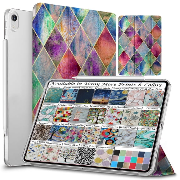 iPad Air 4th Gen 10.9" 2020 Cover A2316 A2324 A2325 A2072 MYFQ2LL/A MYFM2LL/A MYFR2LL/A MYFP2LL/A MYFN2LL/A MYHC2LL/A MYG02LL/A MYFY2LL/A MYFX2LL/A MYJ12LL/A MYHX2LL/A MYJ22LL/A MYJ02LL/A Diamond Grid