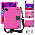 thumbnail image 1 of iPad Air 4th Gen 10.9 Case, iPad Pro 11 Case, Dteck Heavy Duty Silicone Shockproof Case with Hand Holder Stand + Shoulder Strap for iPad Air (2020) 10.9" / iPad Pro 11", Rose/Black, 1 of 6
