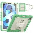 thumbnail image 1 of iPad Air 4th Gen Case, iPad Air 10.9 Case, iPad Pro 11 Case, Dteck Heavy Shockproof Case with Built-in Screen Protector Rotating Stand Cover with Adjustable Hand Strap/Shoulder Strap,Green, 1 of 6