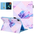 thumbnail image 1 of iPad Air 4th Gen Case 10.9", iPad Pro 11 Case 2021/2020/2018, Allytech PU Leather Slim Auto Sleep Wake Shockproof Kickstand Pencil Holder Case Cover for Apple iPad Air 4, iPad Pro 11,Purple Grid, 1 of 6