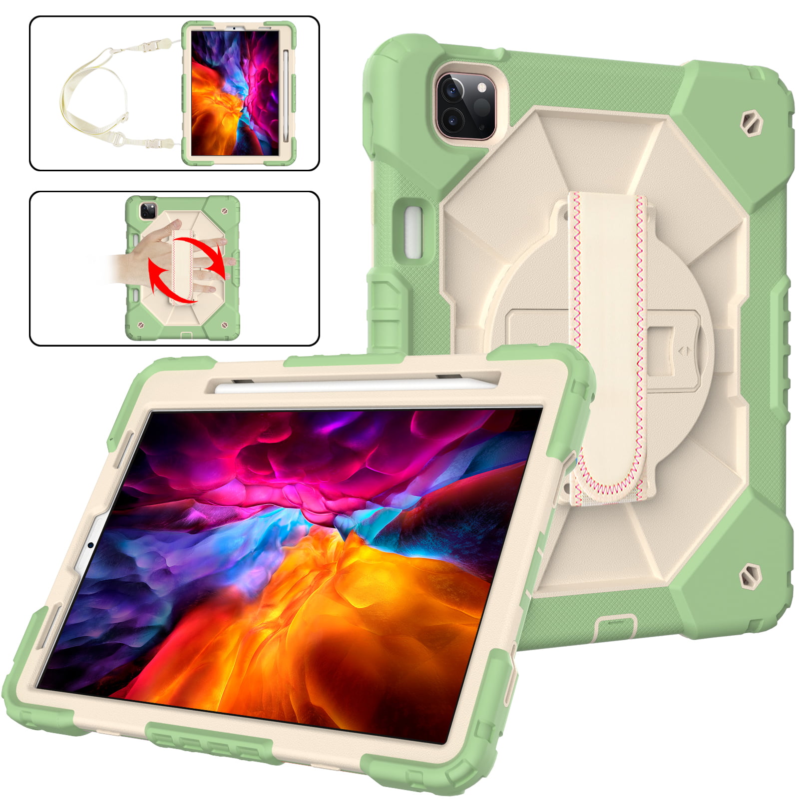 Ipad Air 4 Salesshockproof Silicone Case For Ipad Air 4/pro 11/10.2 - Ring  Holder & Stand