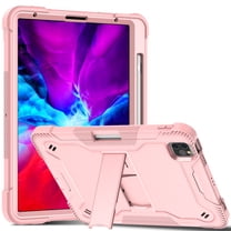 iPad Air 5 4 10.9" Case, iPad Pro 11 Case, Allytech Heavy Duty Shockproof Rugged Full Body Protective Case Impact Defender Hard Kickstand Cover for Apple iPad Air 5th 4th Gen, iPad Pro 11, Rosegold