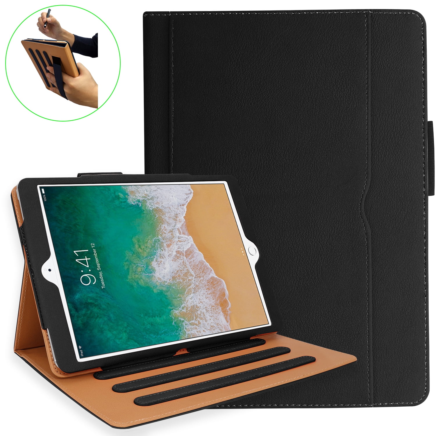 iPad Air 5th/4th Generation Case 2022/2020, iPad 10.9 Case Cover with Pencil  Holder - Multi-Angle Stand, Hand Strap, Auto Sleep/Wake for iPad Air 5th/4th  Gen 10.9 Inch 