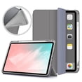 thumbnail image 1 of iPad Air 5th 4th Generation Case, iPad 10.9" Case 2022 2020, Allytech Ultra Slim Trifold Stand Protective Multi Angle Stand Pencil Holder Case Cover for Apple iPad Air 4 5, Gray, 1 of 10