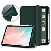 iPad Air 5th 4th Generation Case, iPad 10.9 Case 2022 2020, Allytech Ultra Slim Trifold Stand Protective Multi Angle Stand Pencil Holder Case Cover for Apple iPad Air 4 5, Green