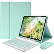 iPad Air 5th/4th Generation Keyboard Case with Mouse, iPad Air 5/Air 4 10.9 inch Case with Keyboard and Mouse, Candy Detachable Magnetic Keyboard Protective Cover with Pencil Holder