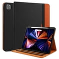 thumbnail image 1 of iPad Air 5th Generation Case 2022/ iPad Air Case 4th Generation 2020 10.9 Inch with Pencil Holder, Folio Stand Leather Cover with Multiple Angles & Auto Sleep/Wake iPad Air 5/4 Case, Black/Brown, 1 of 6
