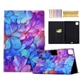 thumbnail image 1 of for iPad Air 6th 11" 2024 M2 Case, Pattern PU Leather Full Body Protective Adjustable Stand Cover with Card Pocket Folio Flip Cover for iPad Pro 11 2022/2021/2020/2018/Air 4/Air 5, Petal, 1 of 7