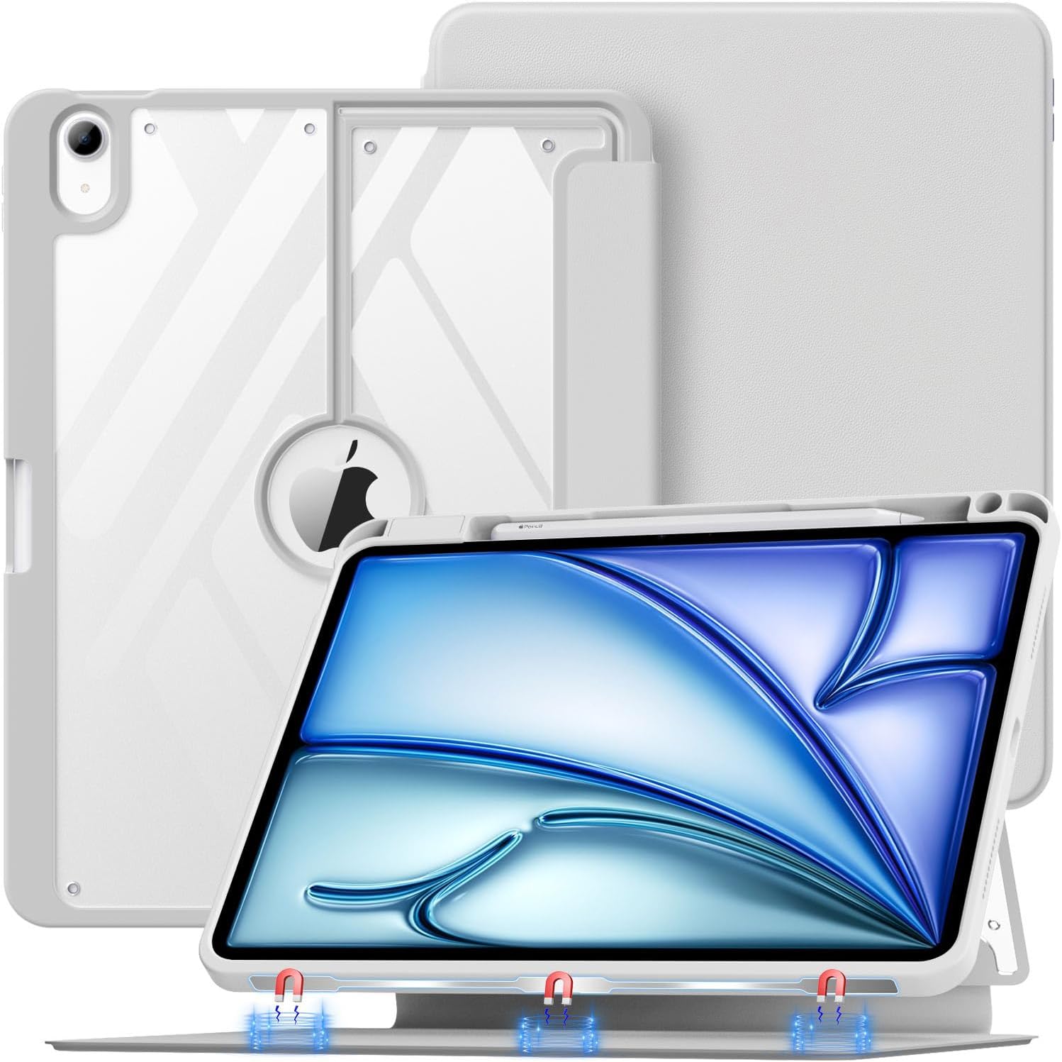 Custodia In Pelle Magnetica Con Stand Per IPad Air 6 11" 2024 M2