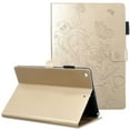 thumbnail image 1 of iPad Case 10.2", iPad 7th Generation Case Cover, Allytech Premium PU Leather Butterfly Design Smart Cover Auto Sleep Wake Slim Lightweight Shockproof Folio Stand Case for Apple iPad 10.2" 2019,Gold, 1 of 7