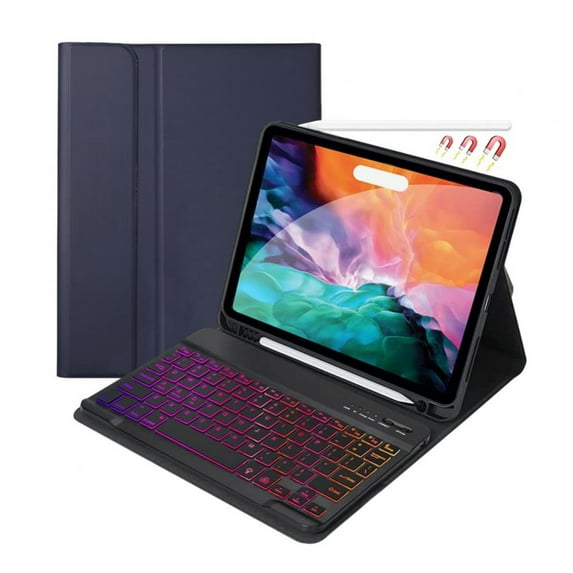 iPad Case with Keyboard for iPad Air 5th ,Detachable Wireless Keyboard with Pencil Holder for iPad Air 5th Gen 2022/Air 4th Gen 2020 10.9 Inch/Pro 11 Inch 2018