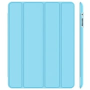 iPad Case, SuprJETech® Gold Slim-Fit Folio Smart Case Cover with Back Case for Apple the New iPad 4 & 3 (3rd and 4th Generation with Retina Display) / iPad 2 (Blue)
