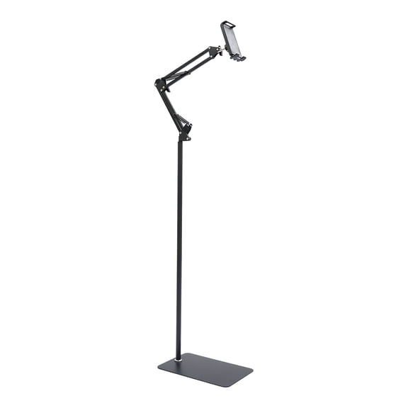 iPad Floor Stand Adjustable Tablet Holder Height Adjustable 360 Rotating Carbon Steel for Phone Tablet Home Office