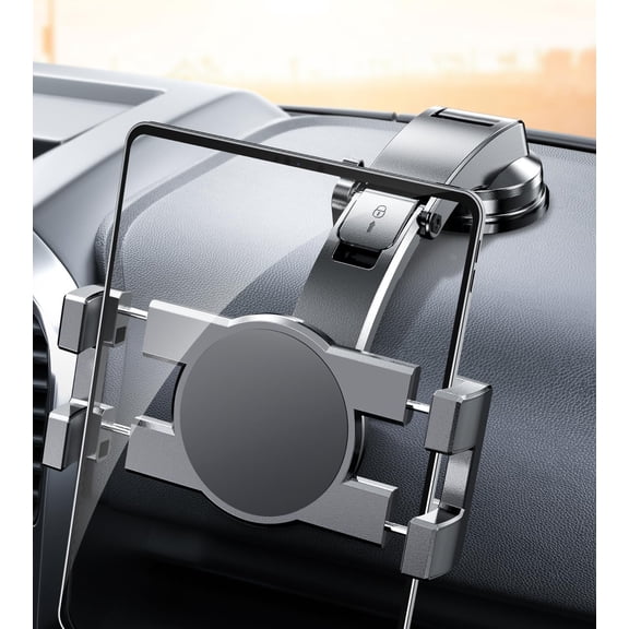 iPad Holder for Car, Dashboard Tablet Holder for Car Suction Cup Mount with Large Clamp for All 6"-11" Apple iPad Accessory Samsung Galaxy Tab Tablet Stand