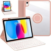 Keyboard Case for iPad 10.9-inch(10th Generation 2022)-iPad 10th Gen Case - Detachable Backlit Magnetic Keyboard with Pencil Holder for iPad 10th Gen 10.9" 2022