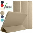thumbnail image 1 of iPad Mini 3 2 1 Generation 7.9 Inch [ Mini 3rd Mini 2nd Mini 1st] A1599 A1600 A1489 A1490 A1491 A1432 A1454 A1455 Smart Trifold Lightweight Soft Silicone TPU Back Case - Gold, 1 of 7