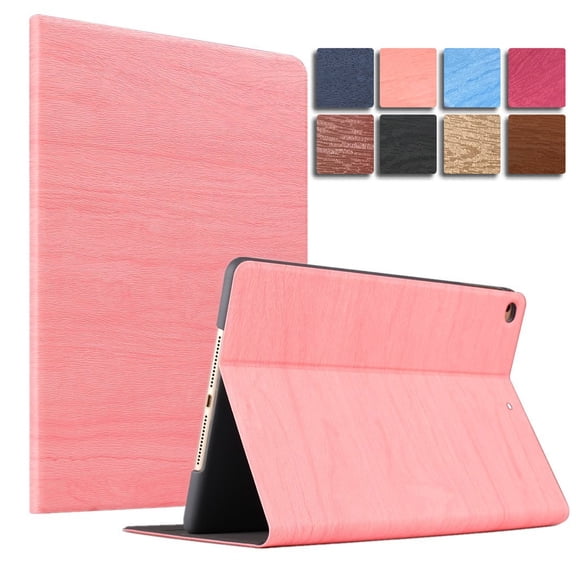 iPad Mini 3 2 1 Generation 7.9 Inch [ Mini 3rd 2nd 1st ] A1599 A1600 A1489 A1490 A1491 A1432 A1454 A1455 Tree Texture Folio Cover Protective Adjustable Stand Feature - Light Pink