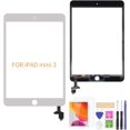 thumbnail image 1 of for iPad Mini 3 A1599 A1600 Touch Screen Replacement（No Home Button） Front Glass Panel Replacement(No LCD, No Instructions with IC Chip & Tool Kits & Screen Protector (Black), 1 of 7