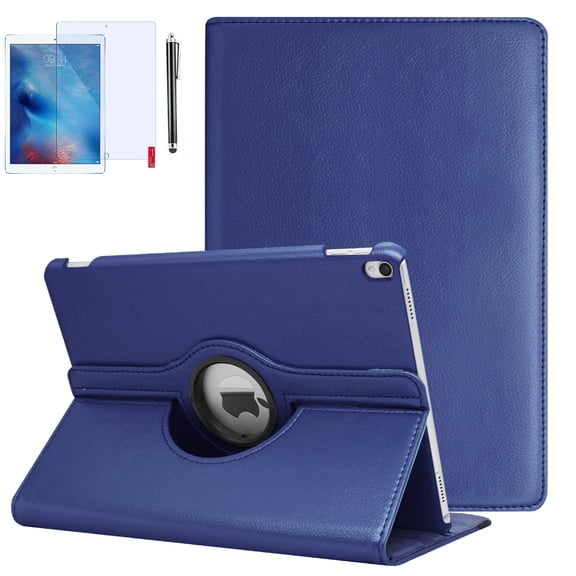 iPad Mini 3 Case, iPad Mini 2 Case, 7.9" with Screen Protector and Stylus, 360 Degree Rotating Stand Protective Hard-Cover Folding Case with Auto Wake/Sleep Feature