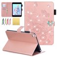 thumbnail image 1 of iPad Mini 4 Case, Allytech Emboss Butterfly Dianmond PU Leather Cover Folio Case Stand with Cash Card Slots & Strong Magnetic Clasp for iPad Mini 4 7.9 inch Display, Rosegold, 1 of 1