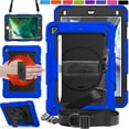 thumbnail image 1 of iPad Mini 4th 5th Gen 7.9 [ Mini 5 4 Gen ] A2133 A1538 MUXH2LL/A MUXF2LL/A MK882LL/A MK862LL/A Full-Body Protective Shock Proof Cover with Shoulder Strap - Blue, 1 of 8