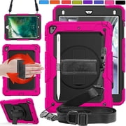 iPad Mini 4th 5th Gen 7.9 [ Mini 5 4 Gen ] A2133 A1538 MUXH2LL/A MUXF2LL/A MK882LL/A MK862LL/A Full-Body Protective Shock Proof Cover with Shoulder Strap - Pink