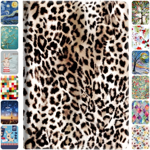 iPad Mini 4th 5th Gen 7.9 Inch [ Mini 5 2019 Mini 4 2015 ] A2133 A1538 MUXH2LL/A MUXF2LL/A MK882LL/A Smart Auto Sleep Wake Slim Profile Adjustable Viewing Angle Stand Printed Flip Cover - Leopard