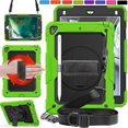 thumbnail image 1 of iPad Mini 4th 5th Gen 7.9 [ Mini 5 4 Gen ] A2133 A1538 MUXH2LL/A MUXF2LL/A MK882LL/A MK862LL/A Full-Body Protective Shock Proof Cover with Shoulder Strap - Green, 1 of 8