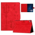 thumbnail image 1 of for iPad Mini 5/4/3/2/1 7.9" 2019/2015/2014/2013/2012 Case PU Leather Folio Tablet Cover, Smart Auto Wake/Sleep Flip Stand Case Embossed Pattern Magnetic Clasp Protective Case, Red, 1 of 9