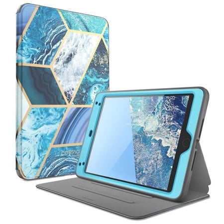 iPad Mini 5 Case 2019, iPad Mini 4 Case, [Built-in Screen Protector] i-Blason [Cosmo] Full-Body Trifold Stand Protective Case Cover with Auto Sleep/Wake for Apple iPad Mini 5 7.9 inch 2019 (Blue)
